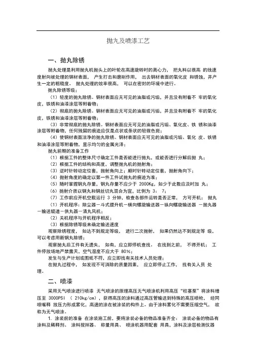 抛丸及喷漆工艺