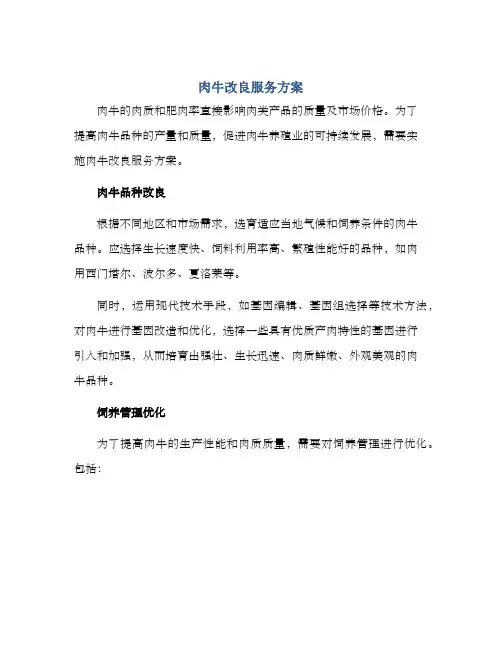 肉牛改良服务方案 2