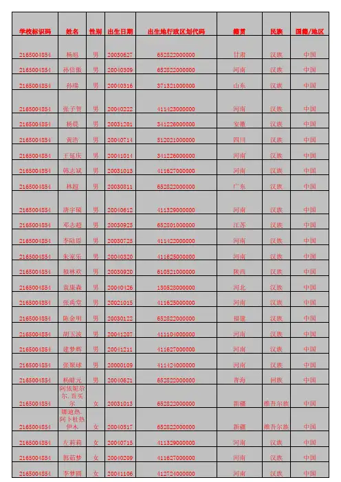 四1学生基本信息录入模版(带打印)