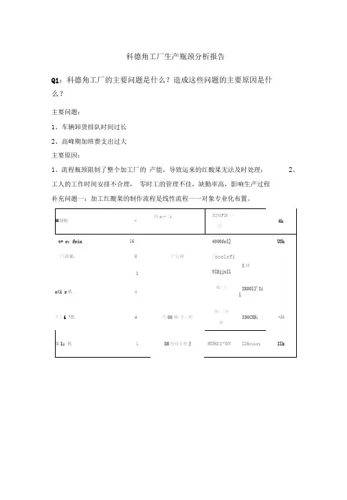 科德角工厂案例分析