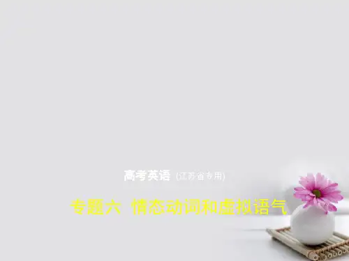 2019届江苏专用高考英语专题复习命题规律探究+题组分层精练专题六情态动词和虚拟语气讲义