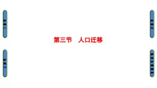 高中地理湘教版必修2课件：第1章 第3节 人口迁移