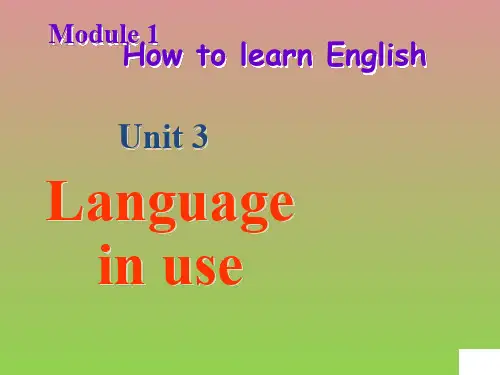 外研版八年级英语上册课件Module1Unit3Languageinuse(共49张PPT)