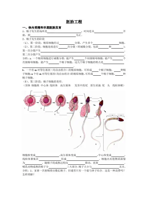 40、胚胎工程(有答案)