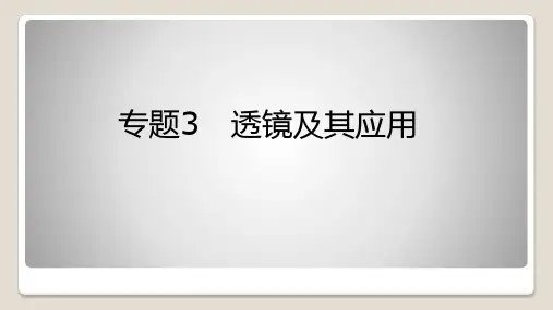  中考物理专题复习课件《透镜及其应用》(共29张PPT)