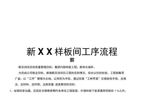 精装修样板间工序(最新)