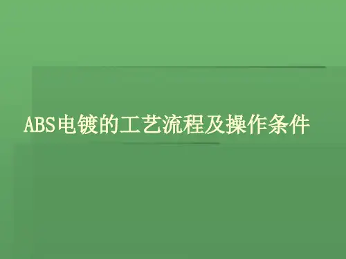 ABS电镀的工艺流程精品PPT课件