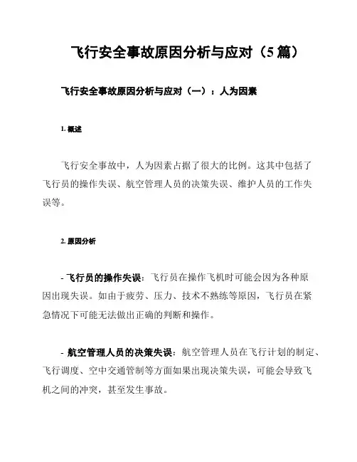 飞行安全事故原因分析与应对(5篇)