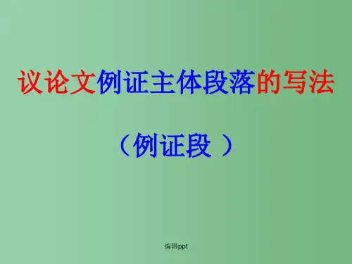 高中语文 《议论文例证段的写法》精品课件 人教版