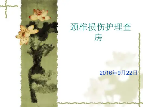 颈椎损伤护理查房演示精品PPT课件