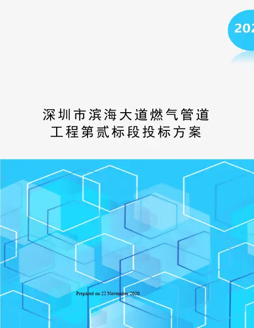 深圳市滨海大道燃气管道工程第贰标段投标方案