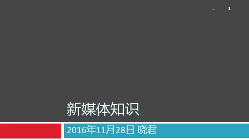 新媒体知识PPT课件