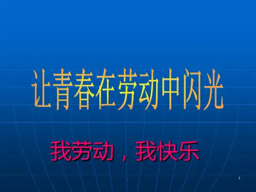 劳动主题班会PPT课件