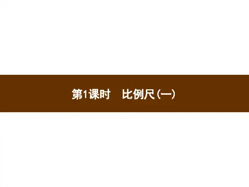 六年级下册数学习题课件第4单元3第1课时 比例尺