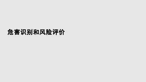 危害识别和风险评价PPT课件