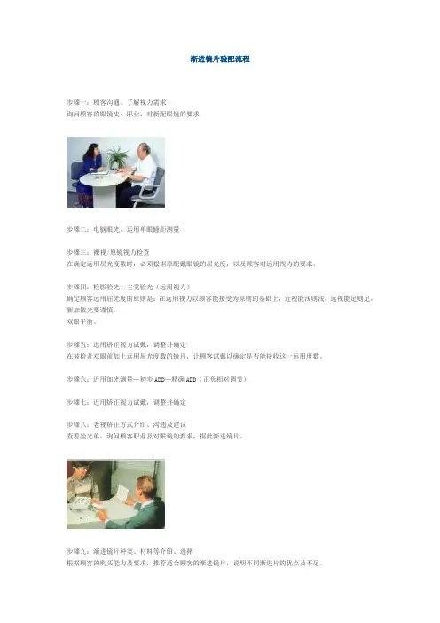渐进片验配流程