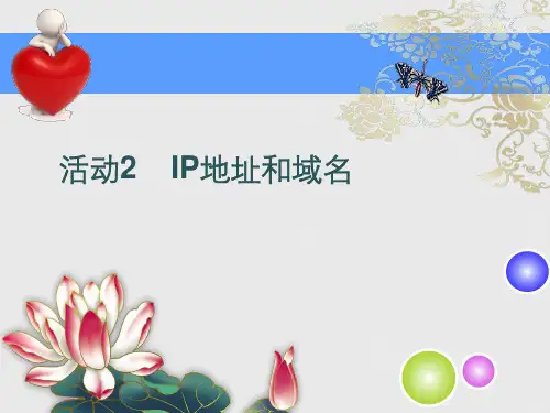 信息技术七年级下册第一章活动2 IP地址与域名
