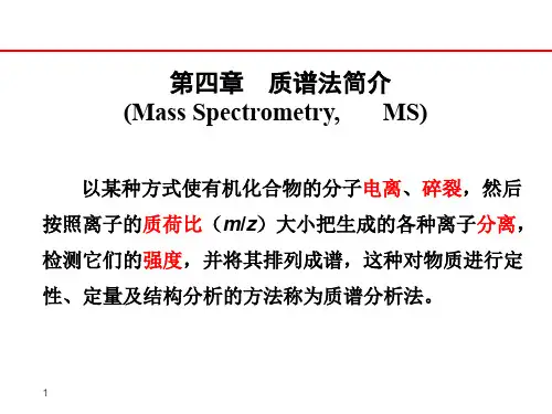 有机波谱分析--质谱分析法