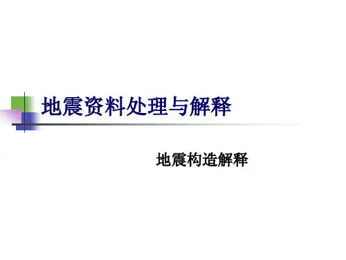 地震资料处理与解释地震剖面的显示及对比解释