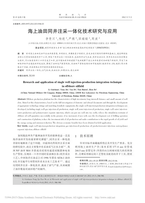 海上油田同井注采一体化技术研究与应用_李贵川