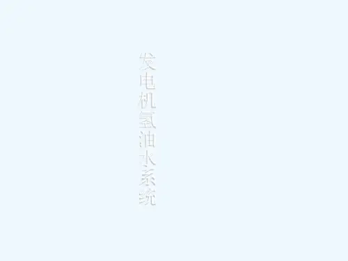 《发电机氢油水系统简介》