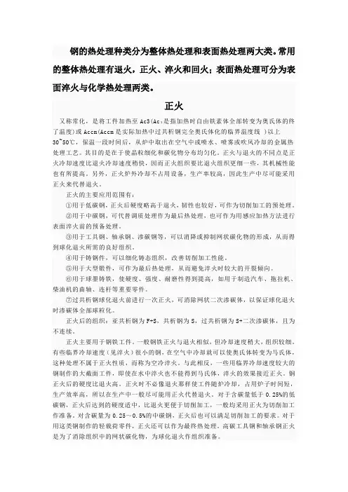 四种热处理方法