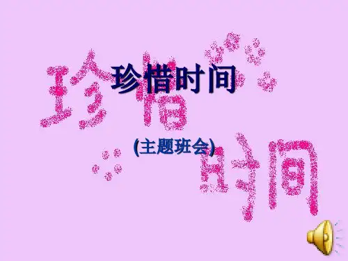 主题班会：珍惜时间ppt1   主题班会 获奖课件PPT