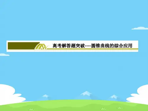 吉林省2020届高考解答题突破----圆锥曲线的综合应用(共40页PPT)