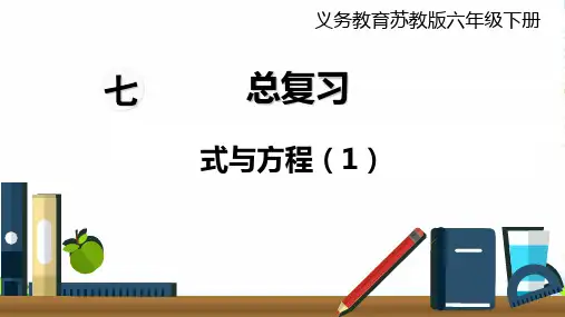 苏教版六年级下册数学课件 第11课时 式与方程(1)(共9张PPT)