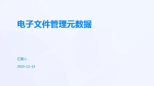 电子文件管理元数据