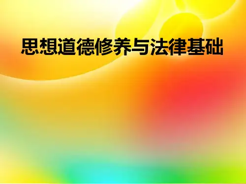 思想道德修养与法律基础绪论PPT课件