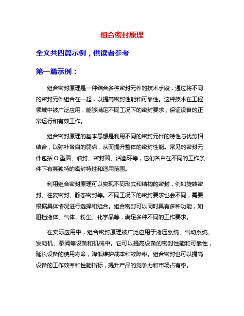 组合密封原理