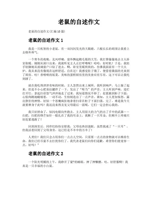 老鼠的自述作文