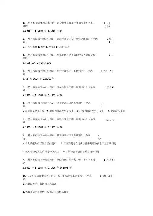 2017年专业技术继续教育公需科目考试及答案满分简洁版