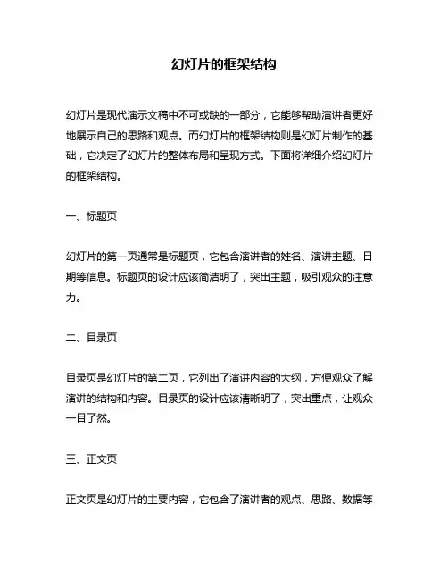 幻灯片的框架结构