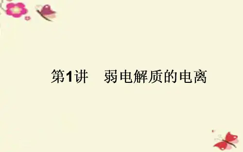 高考化学一轮复习第8章水溶液中的离子平衡1水溶液中的离子平衡课件新人教版