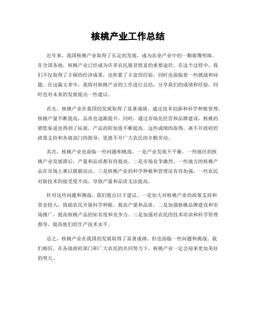 核桃产业工作总结