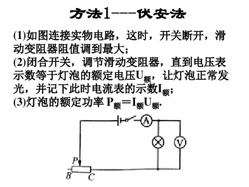 多种方法测量额定电功率ppt课件