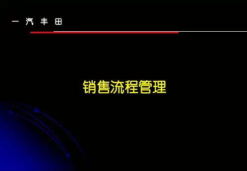 丰田销售流程管理(讲师篇)