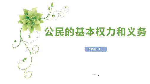 《公民的基本权利和义务》PPT课件