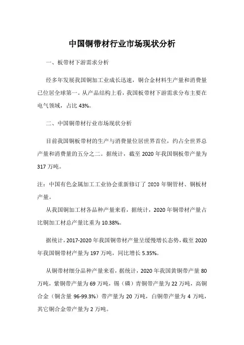 中国铜带材行业市场现状分析