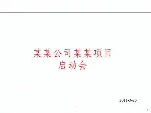 项目启动会模板PPT课件