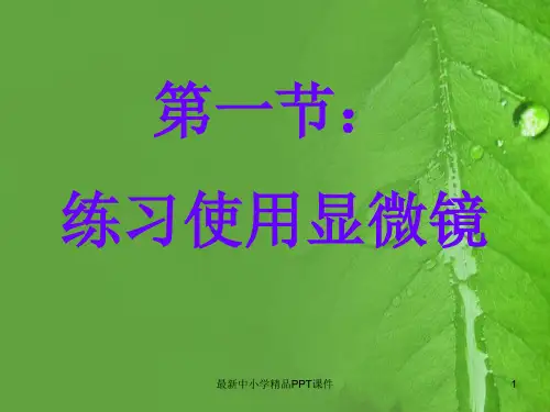 七年级生物上册第二单元第一章第一节练习使用显微镜课件2新版新人教版