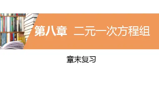 人教版七年级数学下册复习课件 第八章 二元一次方程组