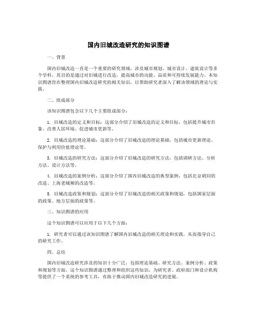 国内旧城改造研究的知识图谱