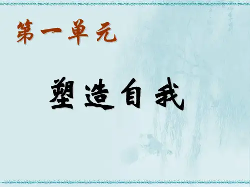 自尊自信精品PPT课件
