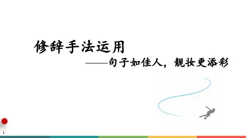 2025届高考语文复习：+修辞手法运用——句子如佳人,靓妆更添彩