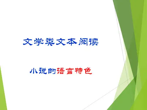 小说阅读-语言特色