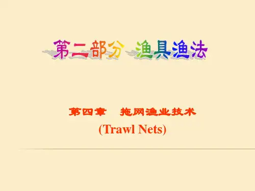 第五节 拖网设计理论(海洋渔业技术学)