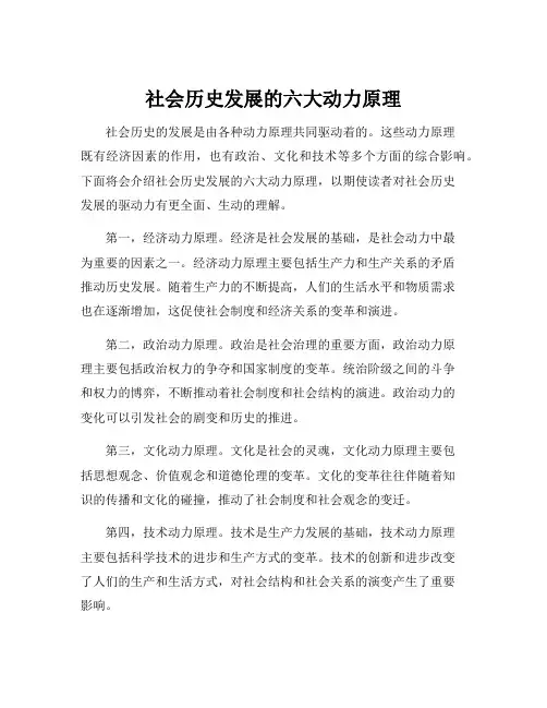 社会历史发展的六大动力原理